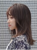 外ハネミディアム[溝の口/髪質改善/縮毛矯正/白髪ぼかし]