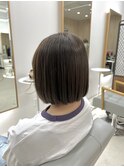 ボブ/ベージュカラー/透明感カラー／髪質改善/大和八木