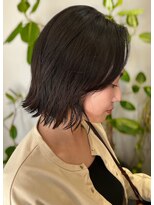 マル 薬院浄水店(MAR.co) 大人の切りっぱなしボブ