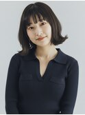 外ハネロブ/くびれミディアム/前髪あり/20代30代40代◎小顔坂戸