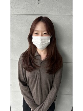 ジョワイユヘアーデザイン(Joyeux) joyeuxピンクブラウン/レイヤーカット【盛本彩乃】
