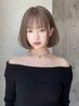 ケアブリーチ(リタッチ)+透明感カラ-+カット+髪質改善tr¥24000マーブ付
