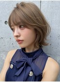 レイヤーカットレイヤーボブ透明感カラーブリーチ無しカラー