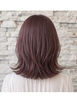 トータルビューティサロン シェリ(total beauty salon cheri) クラッシーピンク×ミディアムフェイスレイヤー