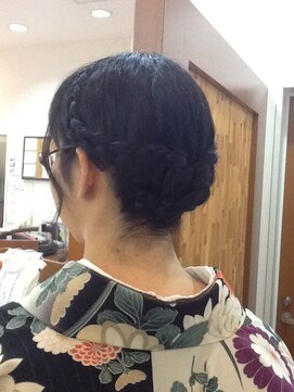 美容室 バンブー(BAMBOO) 編み込みまとめ髪