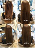 髪質改善・酸熱トリートメント♪ 施術前後