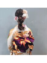 卒業式ヘアメイク　簡単スタイリング　着物