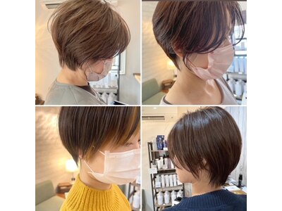 上品な大人のショートヘアも人気です。