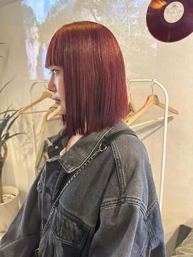 サミット ウル(SUMMIT ulu.) 【ulu hana】ぱっつん前髪 カシスピンク