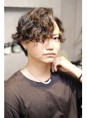 【神田】ツーブロック耳かかりナチュラルパーマ