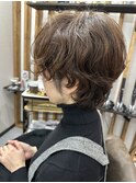 アンニュイパーマショート