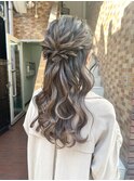 パーティーヘアセット:ふわふわハーフアップスタイル　横浜★