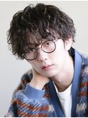 ショートグランジ/ゆるプードルパーマ/海外風ヘア