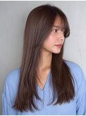 [元住吉駅/髪質改善/縮毛矯正/黒髪/小顔/ココアベージュ]