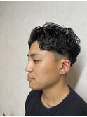 MEN’S HAIR/サーフカール/刈り上げセンターパート/千葉駅
