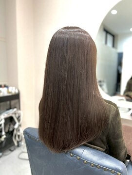 リノ(Lino) ダークアッシュココアブラウン縮毛矯正髪質改善