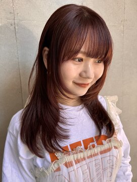 ガーデン 渋谷(GARDEN) ミディアム レイヤーカット フェイスレイヤー 暖色カラー
