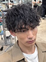 フィフスパーク(fifth PARK)&nbsp;メンズマッシュ波巻きツイストスパイラルパーマ刈り上げショート