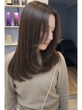 ベルベットヘア 千早店(Velvet hair) ローレイヤー×シフォンベージュ【みつ】