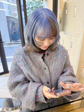 フラム 渋谷(flamme) ペールブルー×ブラウンローライト