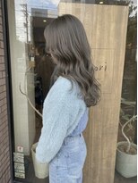 ニコリヘアワークス(nicori hair works) ロング×グレージュ×ウェーブ2