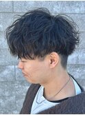 MEN’S/リバースセンターパート/ニュアンスパーマ/新宿