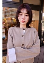 クラン バイ ヘッドライト 栄店(clan by HEADLIGHT)&nbsp;栄/外はねミディアムレイヤー/ピンクブラウン/ウルフ