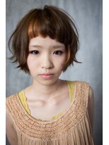 サイドバーンズ(side-burns)&nbsp;デザインカラー×ショートボブ