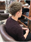 [m]メンズカラーショートレイヤーソフトツーブロックコンマヘア