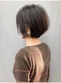 丸みふわふわショート _ ヘナカラー