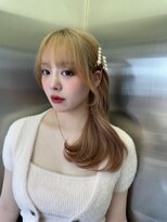 ロンド マーレ 天神大名店(Lond mare) ピンクブラウン/暖色カラー/カシスピンク/韓国ヘア/顔周りカット