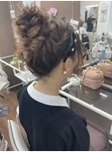 お団子アップスタイル