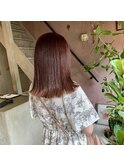 stylist イケダ>> ブリーチなしのオレンジブラウン