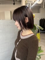 ジエクト カナウ(The Ect canow)&nbsp;ミニボブ小顔切りっぱなし大人可愛い外ハネグレーベージュ