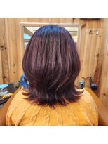 エルムトウキョウ(ELM Tokyo)&nbsp;カシス系カラーの白髪ぼかし☆