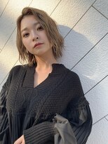 ジエクト アイロ(The Ect ilo)&nbsp;ウェーブパーマ☆ハイトーンベージュボブ