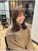 渚スタイル2オリーブ系カラー顔周り