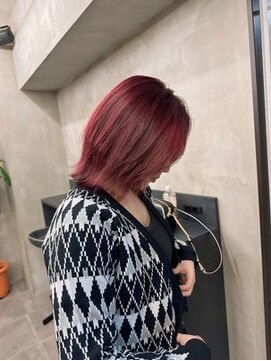 ナンバーウルス 名駅店(N° ulus) 【number ulus】ブリーチ×レッド/ダークトーン