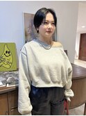 ショート　ハンサムショート　艶カラー　担当桜桃