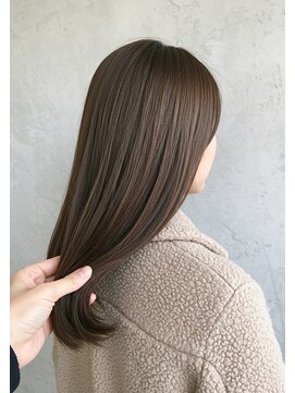 アントワープトーキョー(antwerp TOKYO) 30代40代オリーブべージュ酸性ストレート髪質改善ハイライト