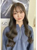 韓国風ヘア×オリーブカラー