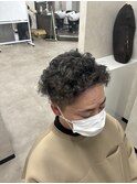 短めリバースパーマ