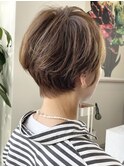 前下がりショート・ボブ/絶壁解消/前髪あり/30代/40代/50代
