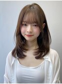 小顔 美髪 レイヤーカット イメチェン ワイドバング"