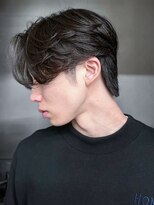 アイティー バイ アルバム 浦和店(IT by ALBUM)&nbsp;韓国マッシュスペインカールブルーブラック_ba543751