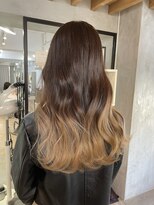 サクラ オモテサンドウ(SAKURA) ベージュグラデーションカラー ブリーチ 髪質改善 表参道