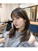 韓国ヘア/レイヤーカット/顔周り/前髪カット/北千住/髪質改善