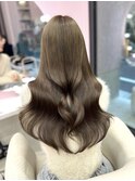 髪質改善×韓国オリーブベージュブリーチなしダブルカラーk