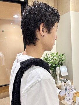 シーア(ciia) ニュアンスパーマ 毛流れパーマ メンズショート マレットヘア