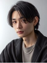 アース 天満橋店(HAIR & MAKE EARTH) 小顔効果◎冬向けフェザーパーマ×センターパート